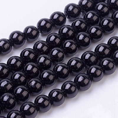 Painted Glass Bead Strands X-DGLA-S071-8mm-90-1