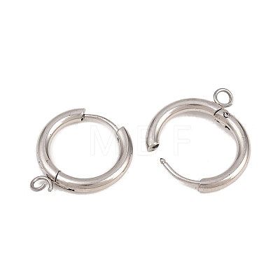 316 Stainless Steel Huggie Hoop Earring Findings EJEW-B158-01C-P-1