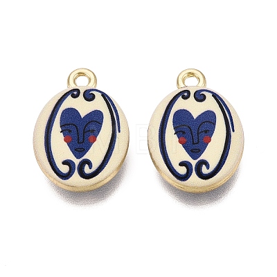 Valentine's Day Printed Alloy Pendants PALLOY-SZC0008-05N-1