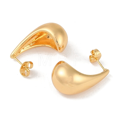 201 Stainless Steel Teardrop Stud Earrings EJEW-I309-21B-G-1