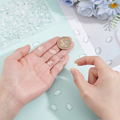 200Pcs Transparent Glass Cabochons GGLA-BBC0001-03-1
