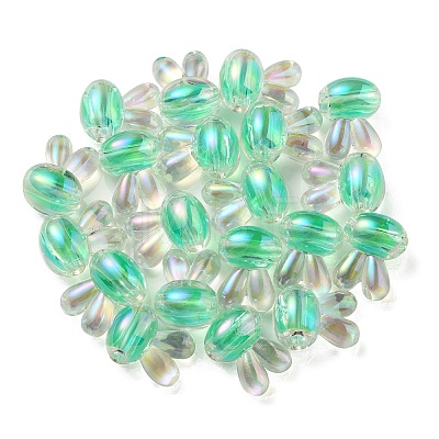 UV Plating Rainbow Iridescent Acrylic Beads X1-PACR-E001-05B-1