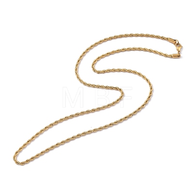 304 Stainless Steel Rope Chain Necklaces NJEW-F226-03G-11-1