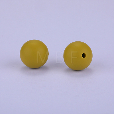 Round Silicone Focal Beads SI-JX0046A-71-1