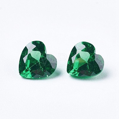 Cubic Zirconia Pointed Back Cabochons ZIRC-WH0001-C08-1