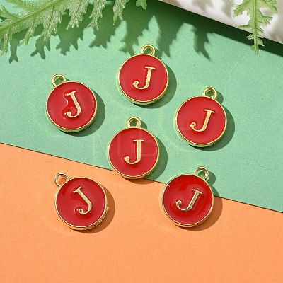 Golden Plated Alloy Enamel Charms ENAM-S118-03J-1