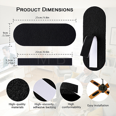 30Pcs Cotton Activated Carbon Air Filter Pad for Ceiling Fan AJEW-WA0004-18-1
