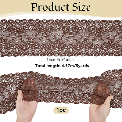1 Roll 10% Spandex & 90% Nylon Lace Ribbon OCOR-OC0001-96E-1