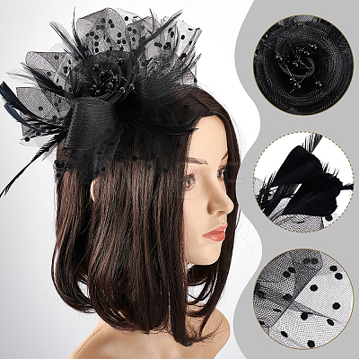 Polyester Mesh Hair Bands OHAR-WH0034-11-1