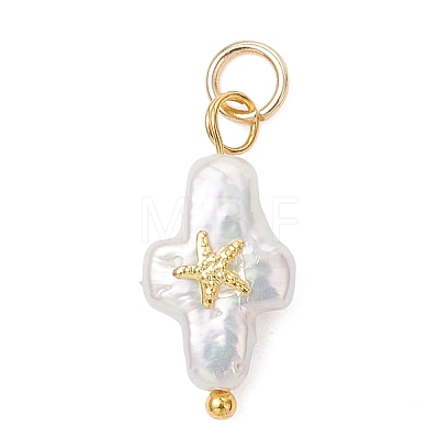 Natural Baroque Keshi Pearl Pendants PALLOY-JF05015-1