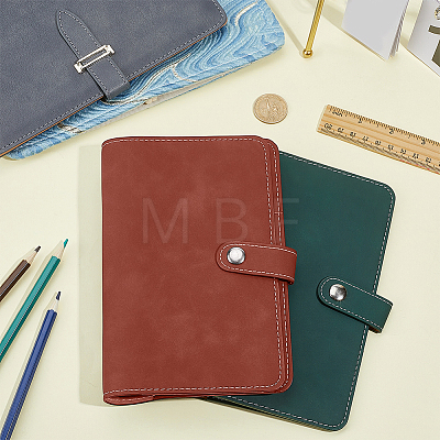 2Pcs 2 Colors Rectangle Imitation Leather Loose-leaf Notebook Book Covers AJEW-CL0006-29-1