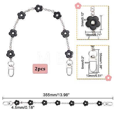   2Pcs Alloy Enamel Bag Decorative Chains DIY-PH0010-81-1