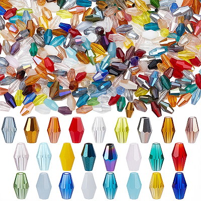 400Pcs 2 Bags Electroplate Glass Beads GLAA-SC0003-36B-1