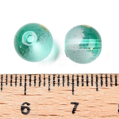 Frosted Baking Painted Glass Beads DGLA-N005-8mm-09-1