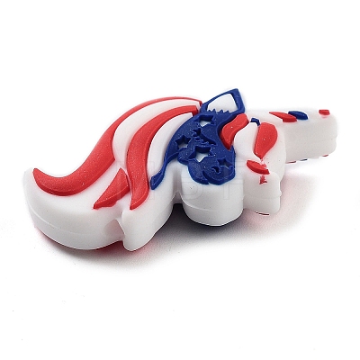 Independence Day Theme Silicone Beads SIL-M005-01F-1