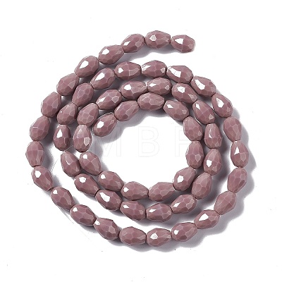 Faceted Glass Beads Strands GLAA-E037-01B-1