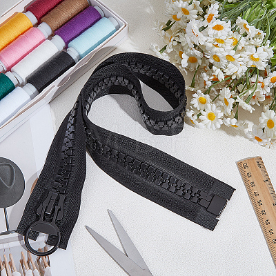 1Pc Alloy & Polyester & Resin Zipper FIND-CY0002-19-1