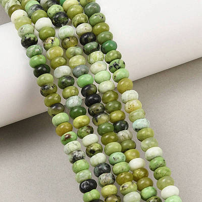 Natural Serpentine Beads Strands G-L647-D09-4x6mm-1