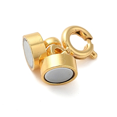 Brass Magnetic Clasps with Springs Clasps KK-NH0002-15G-1