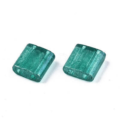 2-Hole Baking Paint Glass Seed Beads SEED-S031-L-ST108A-1