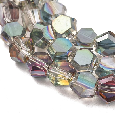 Electroplate Glass Beads Strands EGLA-L018-C-HP01-1