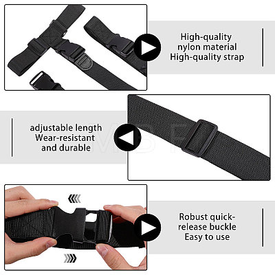 3Pcs Nylon Luggage Straps Sets AJEW-PH0010-18-1