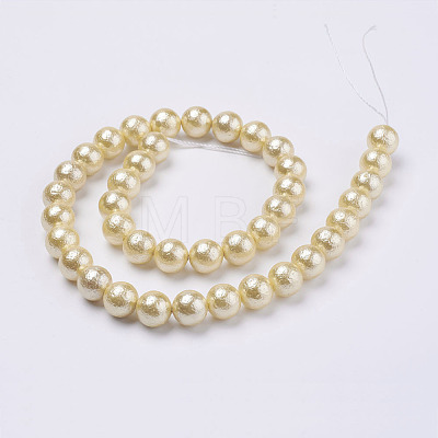 Wrinkle Textured Shell Pearl Beads Strands X-BSHE-E016-12mm-04-1