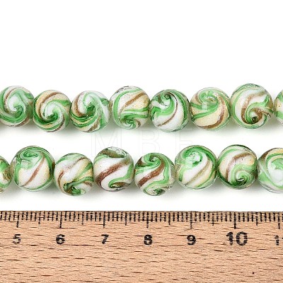 Handmade Gold Sand Lampwork Beads LAMP-T024-11D-1
