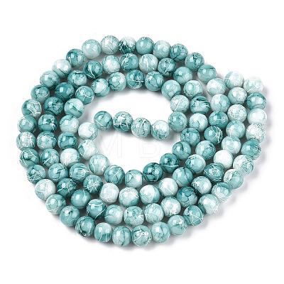 Drawbench Glass Round Beads GLAD-WH0001-01-19-1