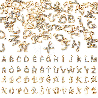 52Pcs 52 Styles Alloy Rhinestone Charms FIND-TA0010-78-1