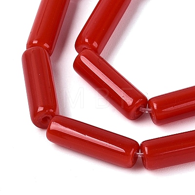 Opaque Solid Color Glass Beads Strands GLAA-N070-01A-C01-1