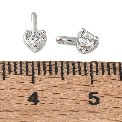 Brass Pave Clear Cubic Zirconia Charms CU-CBA9FFD-11P-03-1