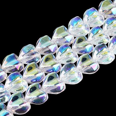 Electroplate Transparent Glass Beads Strands X1-EGLA-N056-01A-13-1