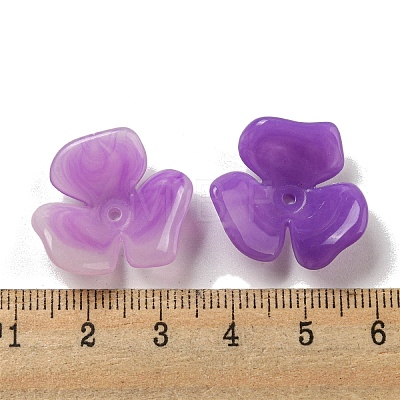 Two-tone Opaque Acrylic Bead Caps OACR-G034-03F-1