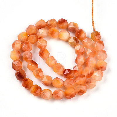 Dyed Natural White Jade Beads Strands G-T139-8mm-45U-1