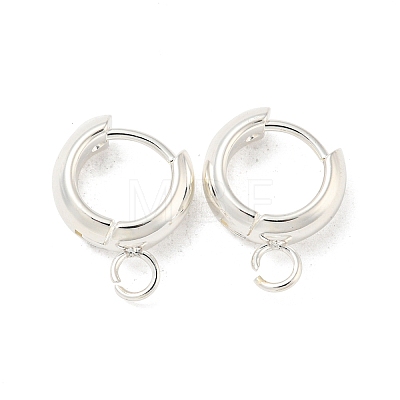 201 Stainless Steel Huggie Hoop Earring Findings STAS-P283-01U-S-1