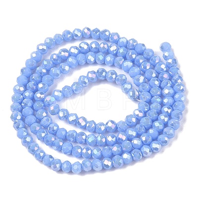 Electroplate Glass Beads Strands EGLA-A044-P1mm-B17-1