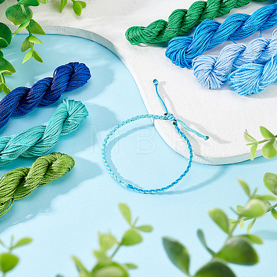   10 Bundles 10 Colors Nylon Chinese Knotting Cord NWIR-PH0002-06A-02-1