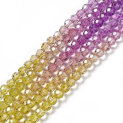 Transparent Glass Beads Strands GLAA-E036-07E-1