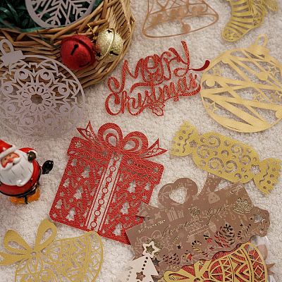 10 Pcs Christmas Theme Scrapbook Paper Set DIY-Z032-03A-1