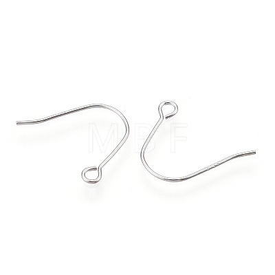 Anti-Tarnish Rhodium Plated 925 Sterling Silver Earring Hooks STER-T007-117P-1