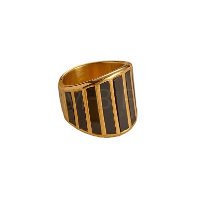 304 Stainless Steel with Natural Shell Finger Rings FS-WG31488-08-1