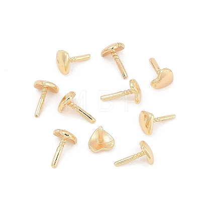 Heart Brass Head Pins KK-U051-02G-01-1