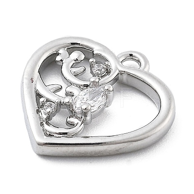 Brass Micro Pave Cubic Zirconia Pendants KK-H511-01P-04-1