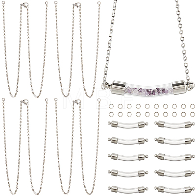 10Pcs 304 Stainless Steel Pendants Necklaces NJEW-SC0001-42-1