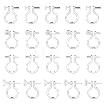 ARRICRAFT 80Pcs 4 Styles Plastic Clip-on Earring Findings KY-AR0001-29-1