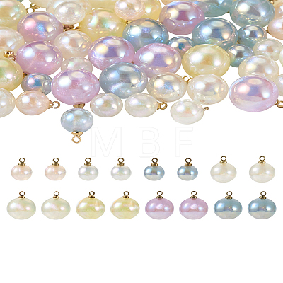 Craftdady 64Pcs 8 Style ABS Plastic Imitation Pearl Charms PACR-CD0001-03-1