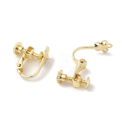 Brass Screw Clip-on Earrings EJEW-Q782-02G-1