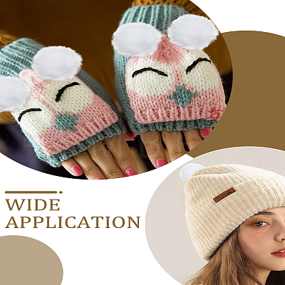 6Pcs Faux Rabbit Fur Soft Pompom Ball DIY-LP0006-35A-1