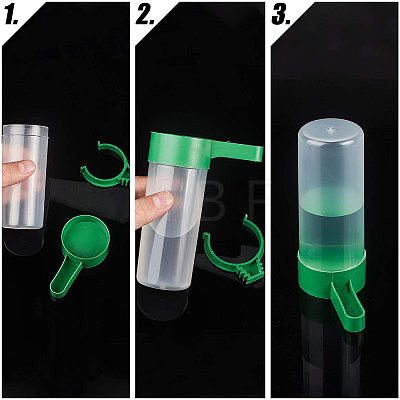 No Drip Small Animal Water Bottle and Plastic Pet Food Scoops AJEW-GA0002-02M-1